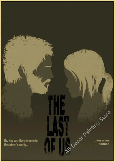 Retro The Last of Us Part 1 2 Poster Kraft Paper Prints Picture DIY Vintage Home Room Bar Cafe Art Wall Decor Aesthetic Painting June Wall Art