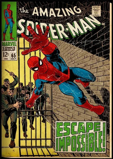 Vintage Comics Superhero Marvel Spiderman Posters and Prints Canvas Painting Wall Art Decoration Pictures for Boy Bedroom Decor June Wall Art