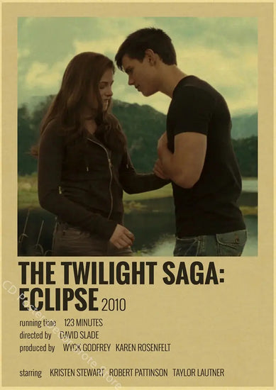 Movie Twilight Poster Edward Bella Retro Kraft Paper Prints Picture DIY Film Vintage Room Home Bar Cafe Art Wall Decor Painting June Wall Art