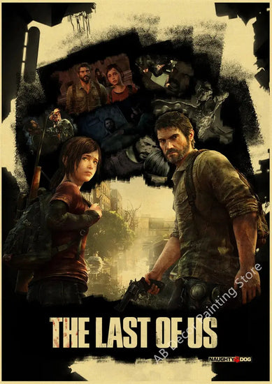 Retro The Last of Us Part 1 2 Poster Kraft Paper Prints Picture DIY Vintage Home Room Bar Cafe Art Wall Decor Aesthetic Painting June Wall Art