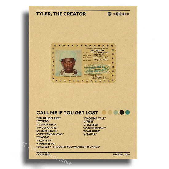 Singer Album Cover Poster Music Prints Custom Album Posters Hip Hop Vintage Room Home Decor Retro Kraft Paper Art Wall Painting June Wall Art