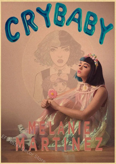 Vintage Singer Poster Retro Music Album Prints Melanie Martinez Pop Home Room Bar Cafe Club Decor Aesthetic Art Wall Painting June Wall Art