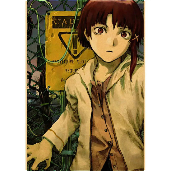 serial experiments lain Poster Anime Wall Art Home Decorative Painting Children's Room Decor Wall Sticker June Wall Art