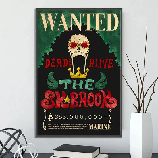 One Piece Self-adhesive Poster Bounty Order Luffy Wallpapr Ace Figures Nami Home Decoration Painting Anime Zoro Wall Art Sanji June Wall Art