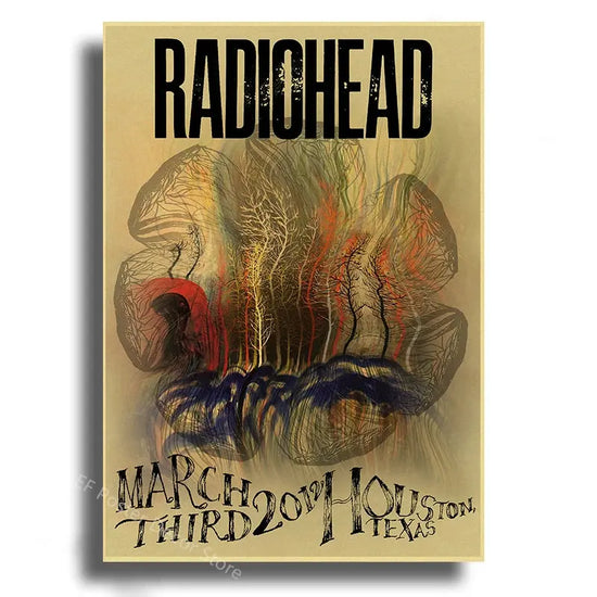 Rock Band Radiohead Music Art Poster Retro Prints Album Posters Vintage Home Room Bar Cafe Decor Aesthetic Picture Wall Painting June Wall Art