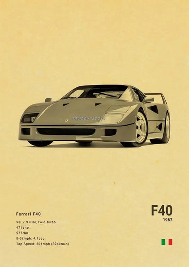 Vintage Luxury Performance Classic Car Sports Car Series Kraft Posters For Room Living Art Home Wall Decor Modern Pictures June Wall Art