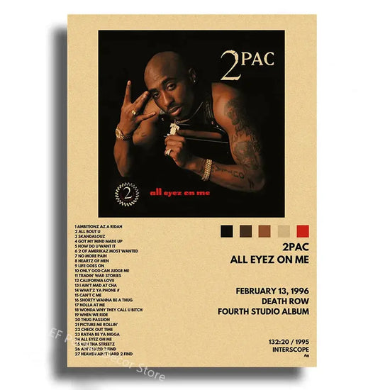 Singer Album Cover Poster Music Prints Custom Album Posters Hip Hop Vintage Room Home Decor Retro Kraft Paper Art Wall Painting June Wall Art