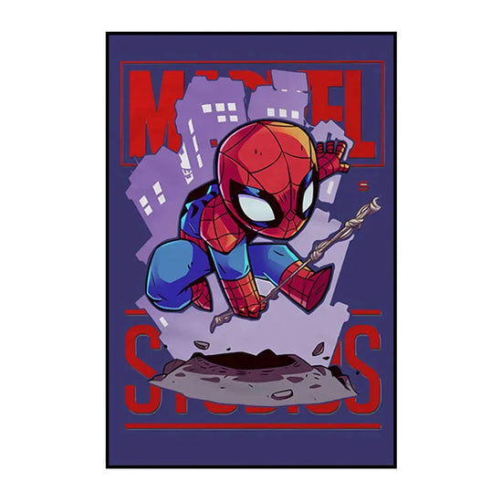 MINISO Marvel Wall Art Posters SpiderMan Iron Man Avengers Superhero Disney Kid Room Decor Cartoon Canvas Painting Picture Print June Wall Art