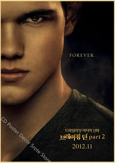 Movie Twilight Poster Edward Bella Retro Kraft Paper Prints Picture DIY Film Vintage Room Home Bar Cafe Art Wall Decor Painting June Wall Art