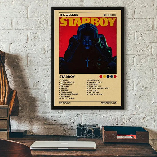 Singer Album Cover Poster Music Prints Custom Album Posters Hip Hop Vintage Room Home Decor Retro Kraft Paper Art Wall Painting June Wall Art