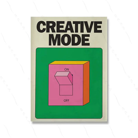 Creative Mode Wall Print Colorful Poster Retro Pink Switch Wall Art Canvas Painting Trendy Room Decor Pictures For Living Room June Wall Art