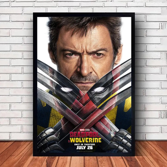 MINISO Marvel Poster Deadpool and Wolverine 2023 Movie Dune Canvas Wall Art Print Mural Home Decor Movie Lovers Gift June Wall Art