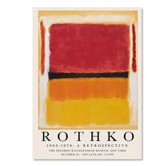 Abstract Yayoi Kusama Orange Wall Art Matisse Mark Rothko Posters and Prints Flower Market Canvas Painting Mural Decoration June Wall Art