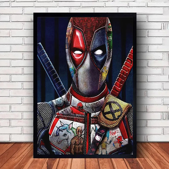 MINISO Marvel Poster Deadpool and Wolverine 2023 Movie Dune Canvas Wall Art Print Mural Home Decor Movie Lovers Gift June Wall Art
