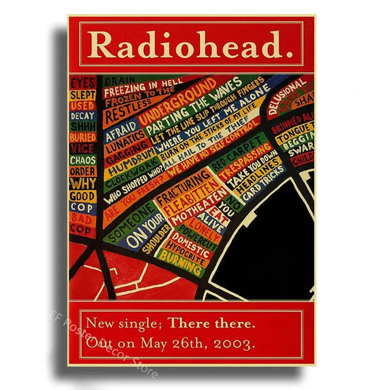 Rock Band Radiohead Music Art Poster Retro Prints Album Posters Vintage Home Room Bar Cafe Decor Aesthetic Picture Wall Painting June Wall Art