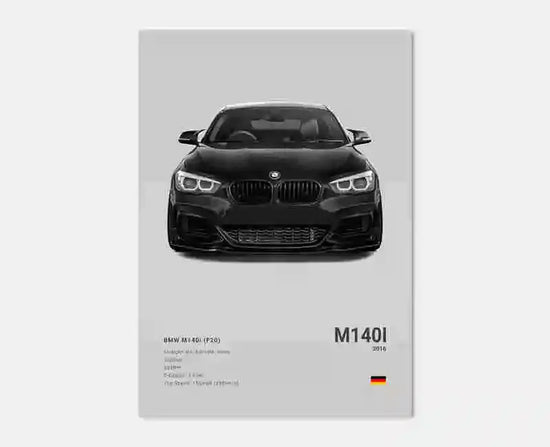 Pop Black And White Poster Wall Art Luxury Supercar F80 M3 M140 GTR HD Oil On Canvas Print Home Living Room Bedroom Decor Gift June Wall Art
