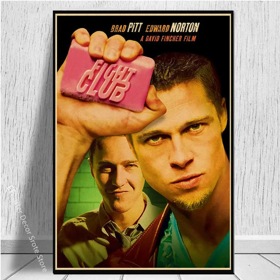 Vintage Movie Posters Retro Prints Fight Club/Leon Poster Classic Film Retro Home Room Cinema Decor Aesthetic Art Wall Painting June Wall Art