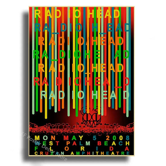 Rock Band Radiohead Music Art Poster Retro Prints Album Posters Vintage Home Room Bar Cafe Decor Aesthetic Picture Wall Painting June Wall Art