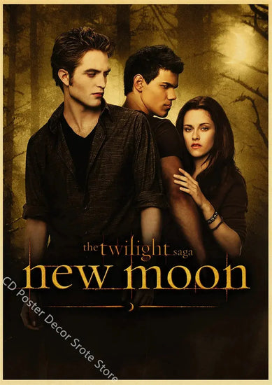 Movie Twilight Poster Edward Bella Retro Kraft Paper Prints Picture DIY Film Vintage Room Home Bar Cafe Art Wall Decor Painting June Wall Art