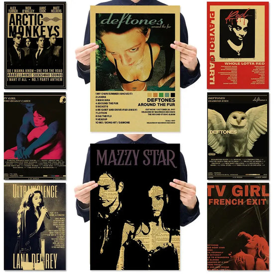 Mitski Drake Deftones Band  Girl Lovers Poster Aesthetic Music AlbumRapper Canvas Painting Room Wall Decor Posters for Wall June Wall Art