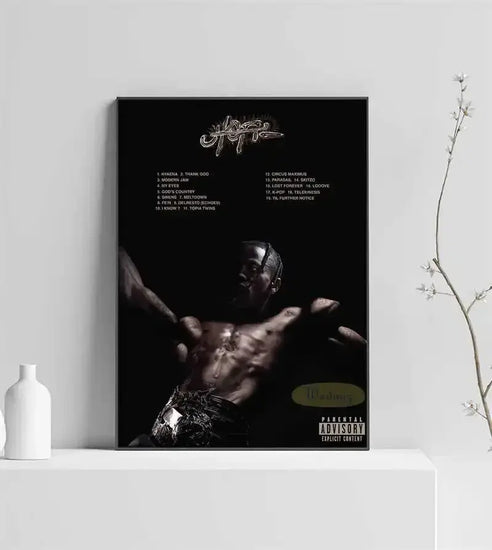 Modern Pop Rap Wall Art Hip Hop Artist Bad Bunny Kanye West Poster Hot HD  Painting on Canvas Music Album Cover Home Decor Gift June Wall Art