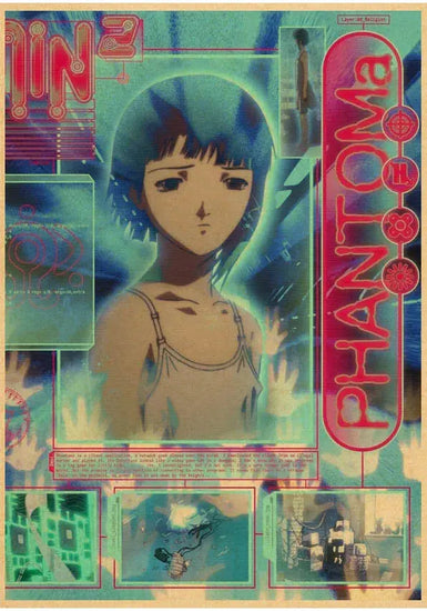 serial experiments lain Poster Anime Wall Art Home Decorative Painting Children's Room Decor Wall Sticker June Wall Art
