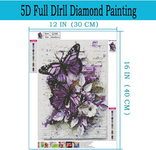 DOTZSO Painting Kits for Adults DIY 5D Round Full Drill Butterfly Flowers Diamond Art Adult 5d Diamond Painting Very Suitable for Home Leisure and Wall Decoration 11.8x15.7 (Inches) https://www.amazon.com/dp/B09FF26874