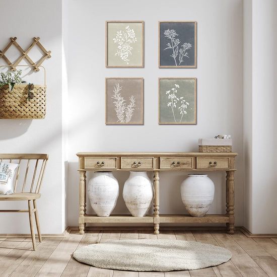 Framed Boho Wall Art Set of 4 for Wooded Minimalist Botanical Print Wall Art for Rustic Vintage Farmhouse Home Kitchen Wall Decor (Brown, 11x14) https://www.amazon.com/dp/B0BS9RNJDX