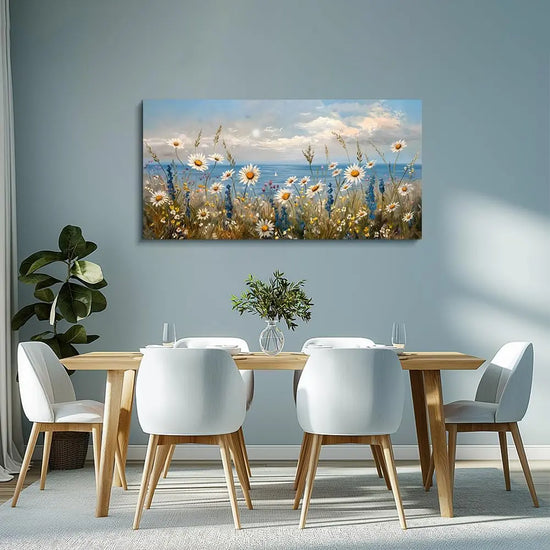 Wapluam Blue Ocean Canvas Wall Art for Living Room Wall Decor For Bedroom Bathroom Decoration Natural Seascape Painting Modern Office Wildflowers Artwork Large Pictures Home Decor Ready To Hang https://www.amazon.com/dp/B0DHZNFX84