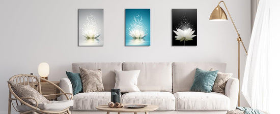 Canvas Prints Art Lotus Floral Pictures Wall Art for Zen Office Decor Meditation Poster Modern Artwork Painting Framed Ready to Hang(12x16inch) https://www.amazon.com/dp/B0CFDZLV4Y