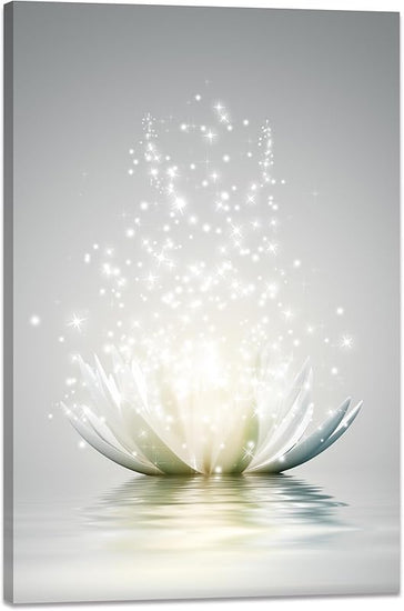 Canvas Prints Art Lotus Floral Pictures Wall Art for Zen Office Decor Meditation Poster Modern Artwork Painting Framed Ready to Hang(12x16inch) https://www.amazon.com/dp/B0CFDZLV4Y