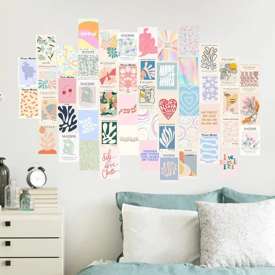 Danish Pastel Room Decor Aesthetic, 50pcs, Wall Decor Posters for Bedroom, Wall Collage Kit Aesthetic Pictures for Dorm Decor for Teen Girls Preppy Stuff https://www.amazon.com/dp/B09NGP2CY6