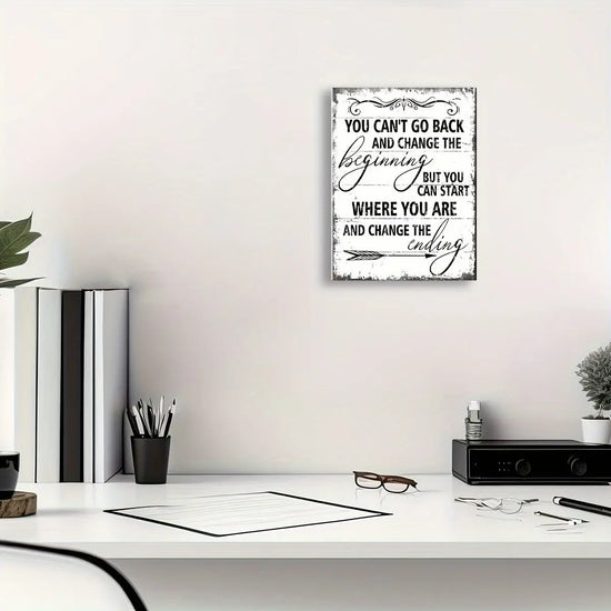 24x16" Black & White Canvas Motivational Print - Rustic Inspirational Wall Art for Office, Bedroom, Living Room, or Classroom Decor, Unframed June Wall Art