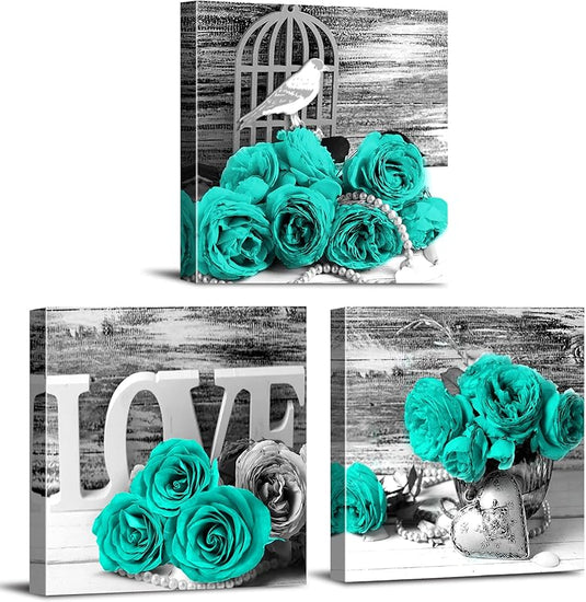 Bathroom Wall Art Beach Decor Ocean Sea Turtle Octopus Canvas Pictures Coastal Room Decor Teal Bathroom Accessories Vintage Whale Seahorse Poster Modern Nautical Painting Bedroom Home Decorations https://www.amazon.com/dp/B07HMJFDK3