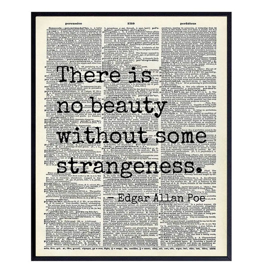Edgar Allan Poe Quote 8x10 Dictionary Art Wall Decor Picture - Upcycled Vintage Retro Decoration for Home, Office, Apartment, Living Room, Bedroom, Bathroom - Gift for Poetry Fans https://www.amazon.com/dp/B07ZD4P926