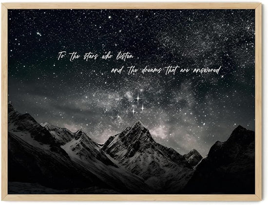 TwoDays Fantasy Books Merchandise Room Decor, To The Stars Who Listen Wall Art Prints For Bookish Gifts, City Of Starlight Poster For Library.(12" X 16", UNFRAMED) https://www.amazon.com/dp/B0CM6F3Z8L