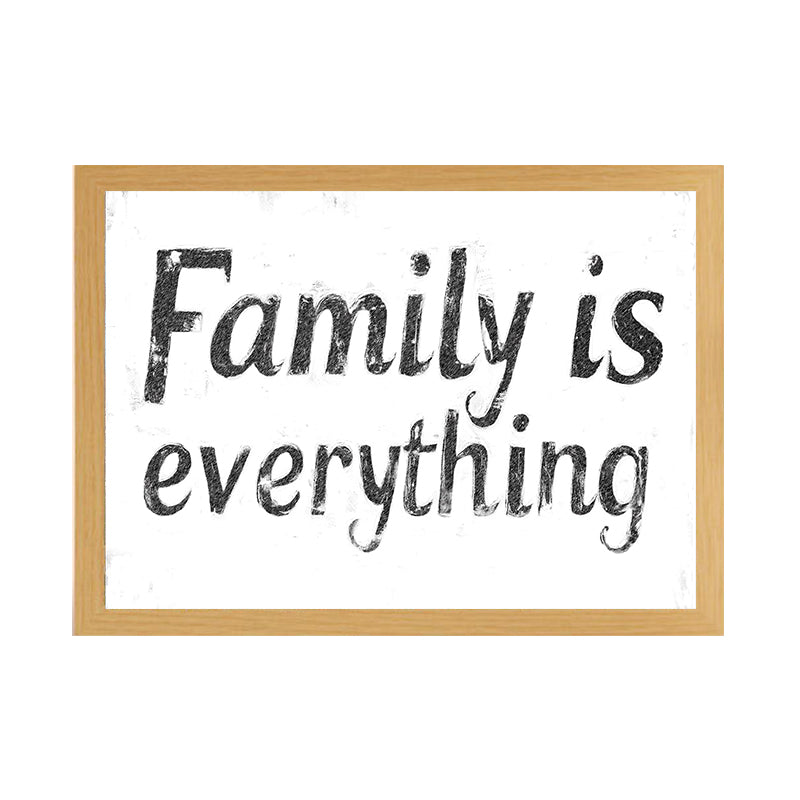 Family Is Everything Light Up Painting – Rustic Framed Wall Art for Home Decor